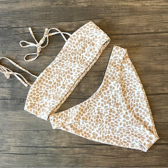 SHEIN Cheetah Print Tan Bikini - Picture 1 of 7